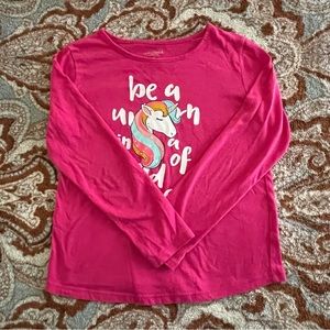Arizona Jean Co. Girls Unicorn Long Sleeve Tee